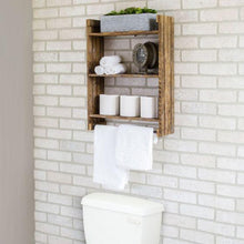 Load image into Gallery viewer, Camelia - Three Tier Rustic Wall Shelves