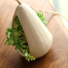 Load image into Gallery viewer, Decorative Ceramic Hanging Planter Pot with Artificial Plant