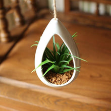 Load image into Gallery viewer, Decorative Ceramic Hanging Planter Pot with Artificial Plant