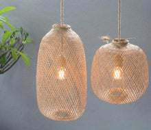 Load image into Gallery viewer, Kanya - Compressable Bamboo Pendant Light
