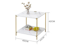 Load image into Gallery viewer, Milton - Wooden Two-Layer Marble Texture Coffee Table