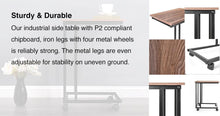 Load image into Gallery viewer, Elettra - 4 Wheeled Portable Metal Framed Coffee Table