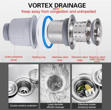 Load image into Gallery viewer, Huxon - Handmade Stainless Steel Lead-Free Large Kitchen Sink