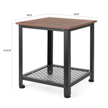 Load image into Gallery viewer, Vernon - Metal Frame Square Double Layer Side Table