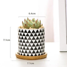 Load image into Gallery viewer, Rory - Round Geometric Pattern Flower Pot