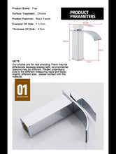 Load image into Gallery viewer, Val - Deck Mounted Waterfall Spout Chrome Bathroom Faucet