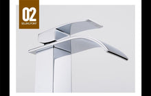 Load image into Gallery viewer, Val - Deck Mounted Waterfall Spout Chrome Bathroom Faucet