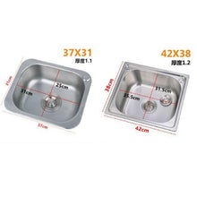 Load image into Gallery viewer, Matteo - Single Thick Stainless Steel Basin Kitchen Sink