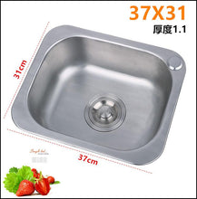 Load image into Gallery viewer, Matteo - Single Thick Stainless Steel Basin Kitchen Sink