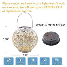 Load image into Gallery viewer, Bode - Round Solar Hanging Shadow Cast Lantern