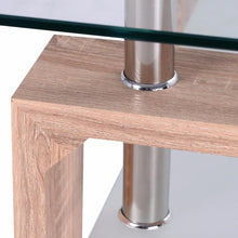 Load image into Gallery viewer, Bertha - Modern Glass Coffee Table with Storage Shelf