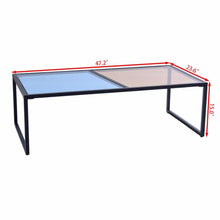 Load image into Gallery viewer, Theo - Rectangle Dual Color Glass Top Coffee Table