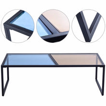 Load image into Gallery viewer, Theo - Rectangle Dual Color Glass Top Coffee Table