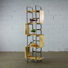 Load image into Gallery viewer, Modern Five Shelf Open Pipe Display Bookcase
