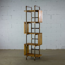 Load image into Gallery viewer, Modern Five Shelf Open Pipe Display Bookcase
