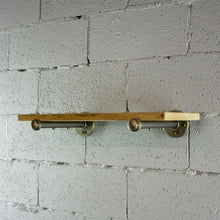 Load image into Gallery viewer, Industrial Vintage Wood Finish Wall Mounted Shelf
