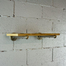Load image into Gallery viewer, Industrial Vintage Wood Finish Wall Mounted Shelf
