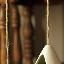 Load image into Gallery viewer, Decorative Ceramic Hanging Planter Pot with Artificial Plant
