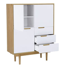 Load image into Gallery viewer, Nakula - Oak &amp; White Tall Sideboard
