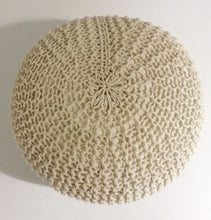 Load image into Gallery viewer, Handmade Round Knitted Pouf
