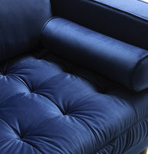 Load image into Gallery viewer, Bente - Tufted Blue Velvet Lounge Chair
