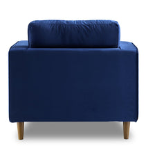Load image into Gallery viewer, Bente - Tufted Blue Velvet Lounge Chair
