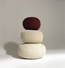 Load image into Gallery viewer, Handmade Round Knitted Pouf
