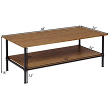 Load image into Gallery viewer, Tingo - Rectangle Bottom Shelf Wood Coffee Table
