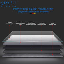 Load image into Gallery viewer, Huxon - Handmade Stainless Steel Lead-Free Large Kitchen Sink
