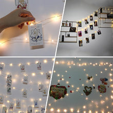 Load image into Gallery viewer, Strung - LED Fairy Light String with Photo Clips
