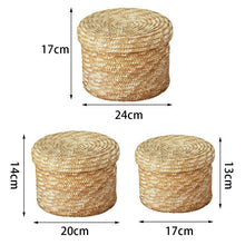 Load image into Gallery viewer, Kade - 3 Piece Handmade Straw Basket Organizer
