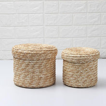Load image into Gallery viewer, Kade - 3 Piece Handmade Straw Basket Organizer
