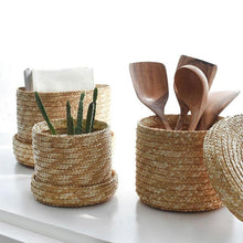Load image into Gallery viewer, Kade - 3 Piece Handmade Straw Basket Organizer
