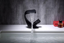Load image into Gallery viewer, Annetta - Modern Chrome Plated Solid Brass Waterfall Spout Bathroom Faucet
