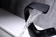 Load image into Gallery viewer, Annetta - Modern Chrome Plated Solid Brass Waterfall Spout Bathroom Faucet
