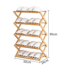 Load image into Gallery viewer, Danica - Bamboo Multi-Level Shoe Rack
