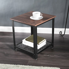 Load image into Gallery viewer, Vernon - Metal Frame Square Double Layer Side Table
