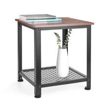 Load image into Gallery viewer, Vernon - Metal Frame Square Double Layer Side Table
