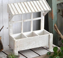 Load image into Gallery viewer, Handmade Weathered Wooden Window Inspired Flower Pot
