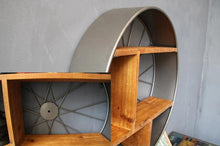 Load image into Gallery viewer, Lau - Wood &amp; Iron Wheel Shelf
