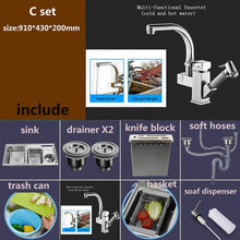 Load image into Gallery viewer, Ross - Stainless Steel Double Countertop Kitchen Sink with Trash Can
