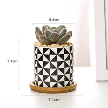 Load image into Gallery viewer, Rory - Round Geometric Pattern Flower Pot
