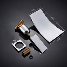 Load image into Gallery viewer, Leon - Chrome Wall Mount Waterfall Flow Single Handle Faucet
