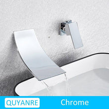 Load image into Gallery viewer, Leon - Chrome Wall Mount Waterfall Flow Single Handle Faucet
