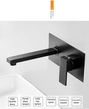 Load image into Gallery viewer, Odell - Luxurious Matte Black Wall Mounted Bathroom Faucet
