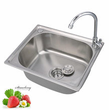 Load image into Gallery viewer, Matteo - Single Thick Stainless Steel Basin Kitchen Sink
