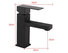 Load image into Gallery viewer, Delmer - Black Stainless Steel Square Bathroom Faucet
