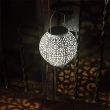 Load image into Gallery viewer, Bode - Round Solar Hanging Shadow Cast Lantern
