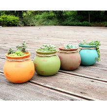 Load image into Gallery viewer, 4 Piece Ceramic Wall Mount Planter Pot
