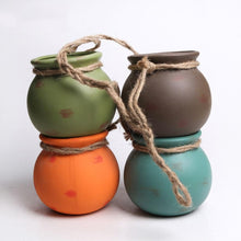 Load image into Gallery viewer, 4 Piece Ceramic Wall Mount Planter Pot
